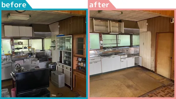 ご実家の大型家財撤去の作業事例写真